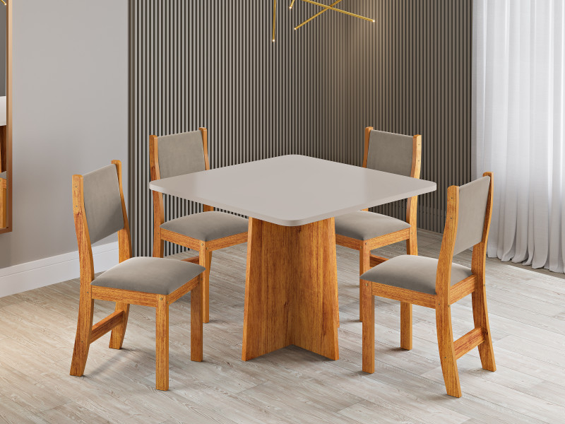 Viero Móveis Montana 90x90_Mel_Blonde_4 Cad Sol_Veludo Perola