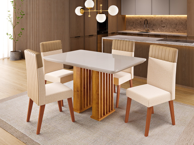 Viero Móveis Munique 120x90_Mel_Vd Off_4 Cad Monaco_Linho Bronze_Corano Areia