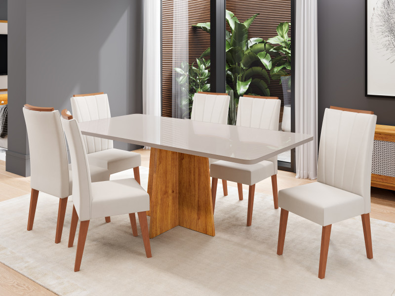 Sala Los Angeles 1,60x80 com 6 cad Safira Mel_Off white_Veludo Marfim