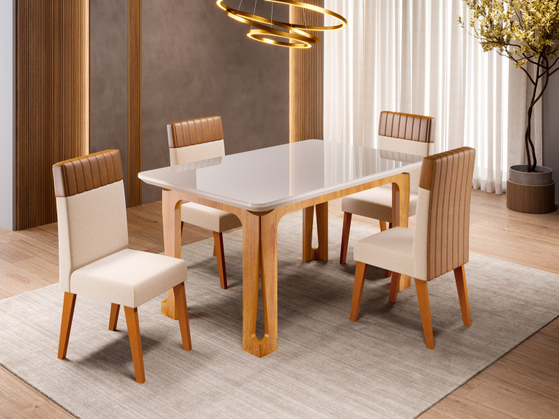 Viero Móveis Natuzzi 120x90_Mel_Vd Off_4 Cad Monaco_Linho Bronze_Durango